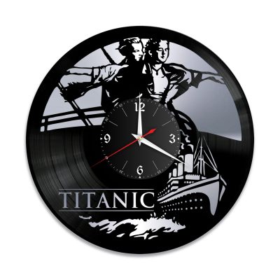 Часы настенные "Титаник, серебро" из винила, №2