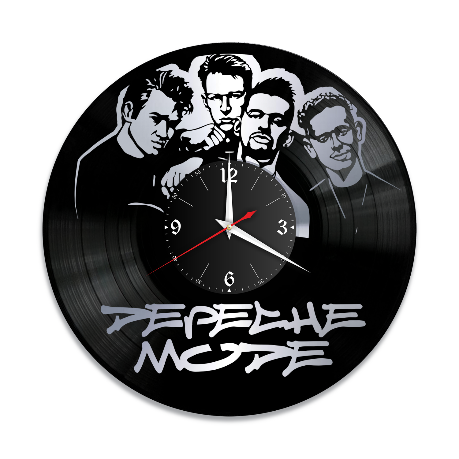 Часы настенные "группа Depeche Mode, серебро" из винила, №1 VW-10091-2
