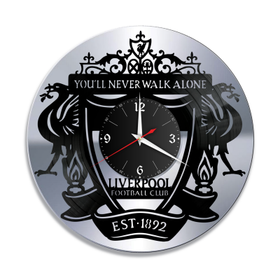 Часы настенные "Ливерпуль (Liverpool), серебро" из винила, №3