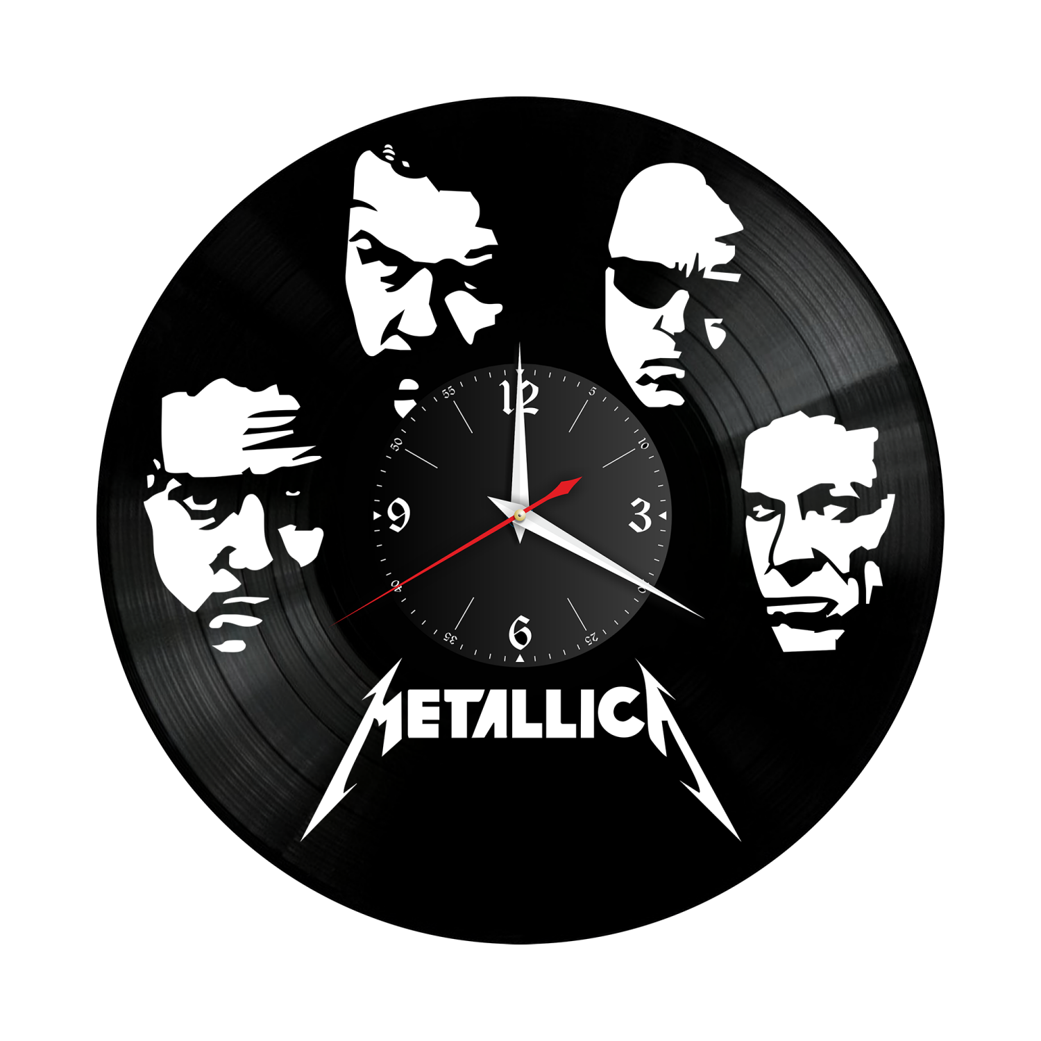 Часы настенные "группа Metallica" из винила, №2 VW-10118
