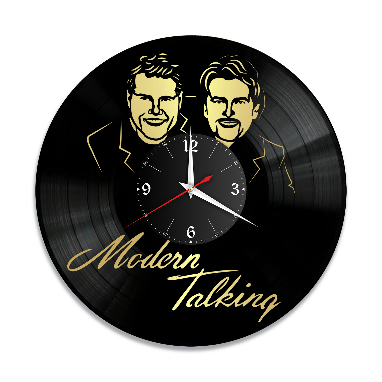 Часы настенные "группа Modern Talking, золото" из винила, №2 VW-10822-1