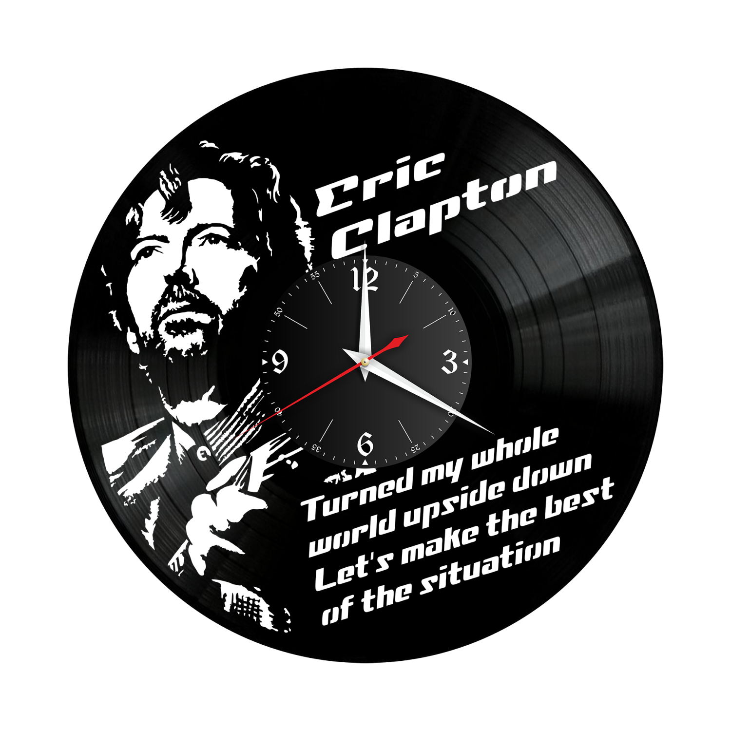 Часы настенные "Eric Clapton" из винила, №1 VW-10813