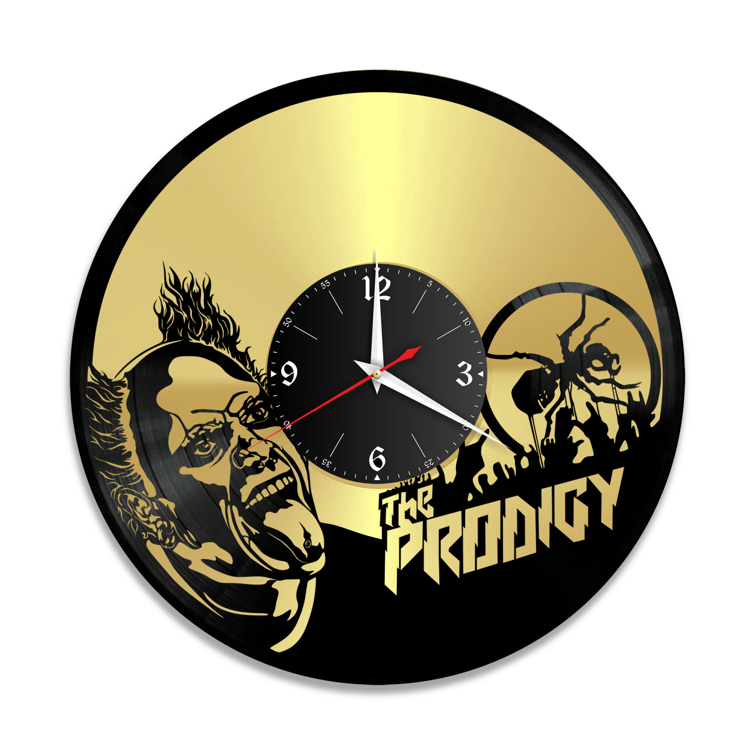 Часы настенные "группа The Prodigy, золото" из винила, №2 VW-10228-1