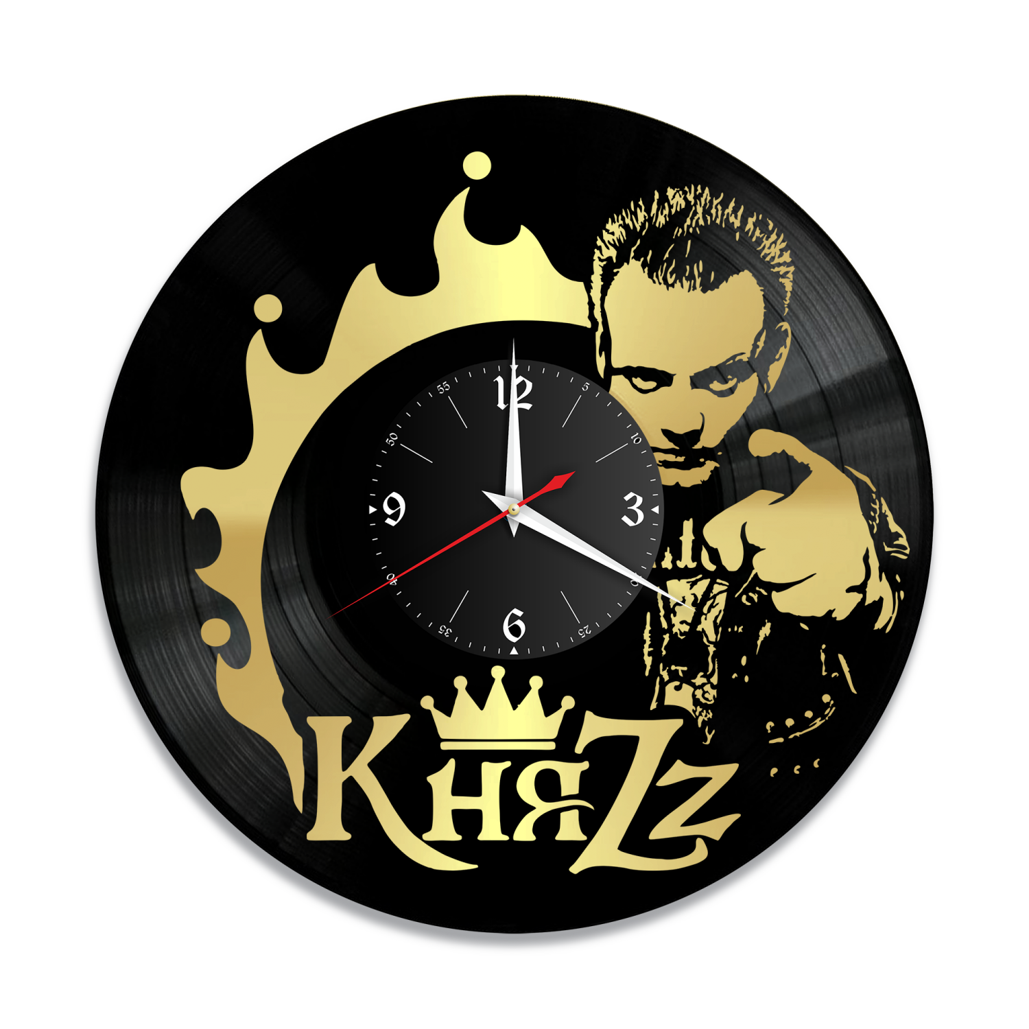 Часы настенные "группа КняZz, золото" из винила, №1 VW-10872-1