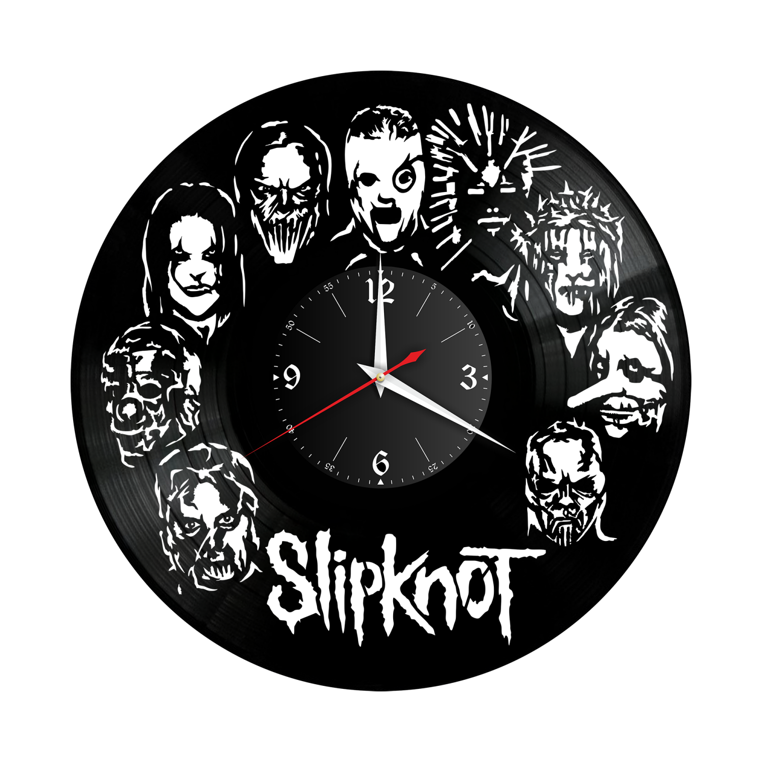 Часы настенные "группа Slipknot" из винила, №2 VW-10163