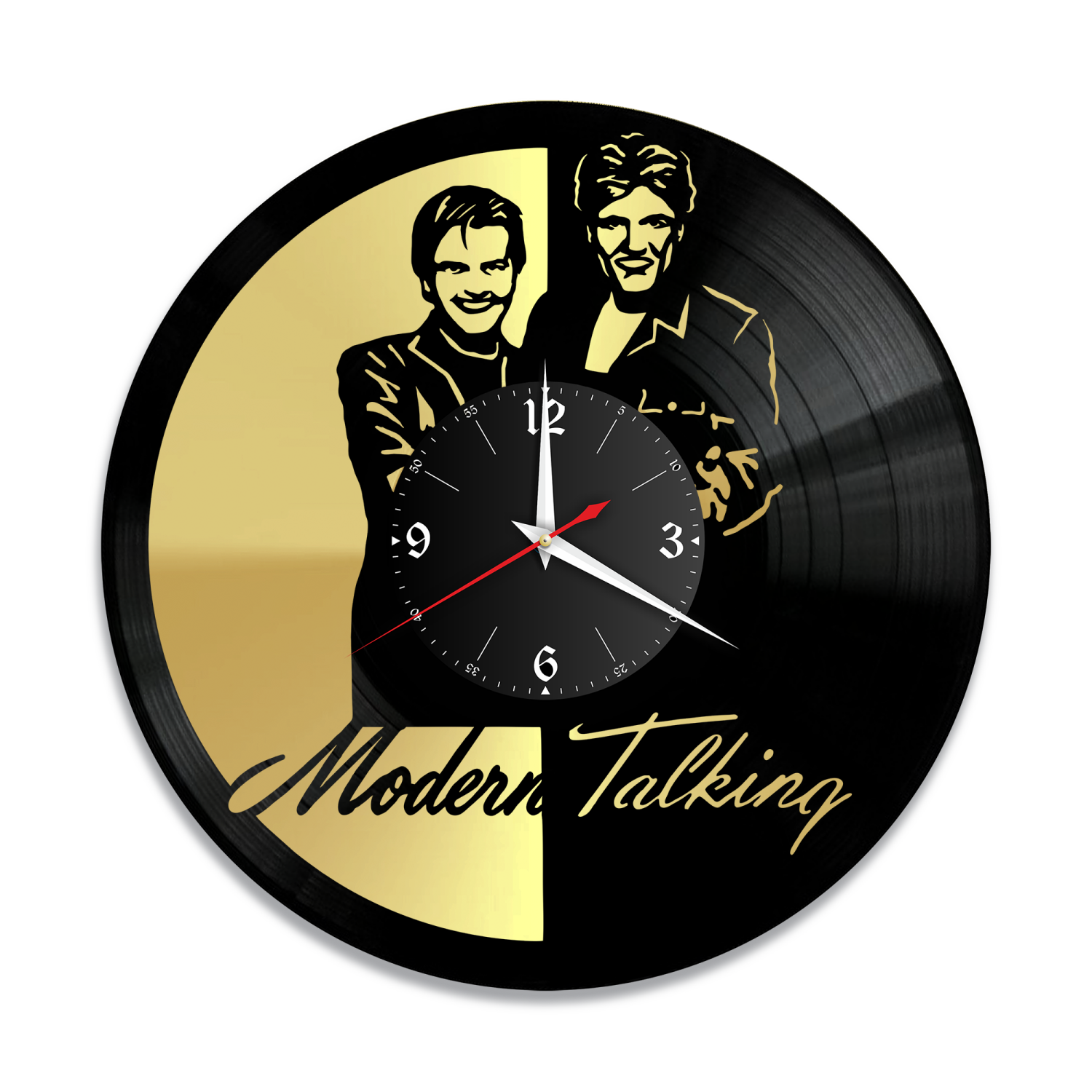 Часы настенные "группа Modern Talking, золото" из винила, №1 VW-10221-1