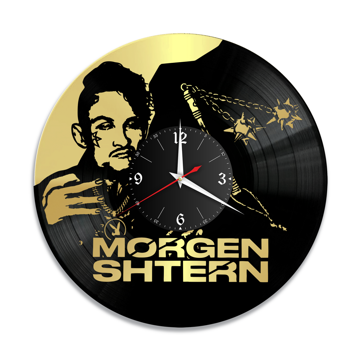 Часы настенные "Моргенштерн (Morgenshtern), золото" из винила, №1 VW-10881-1