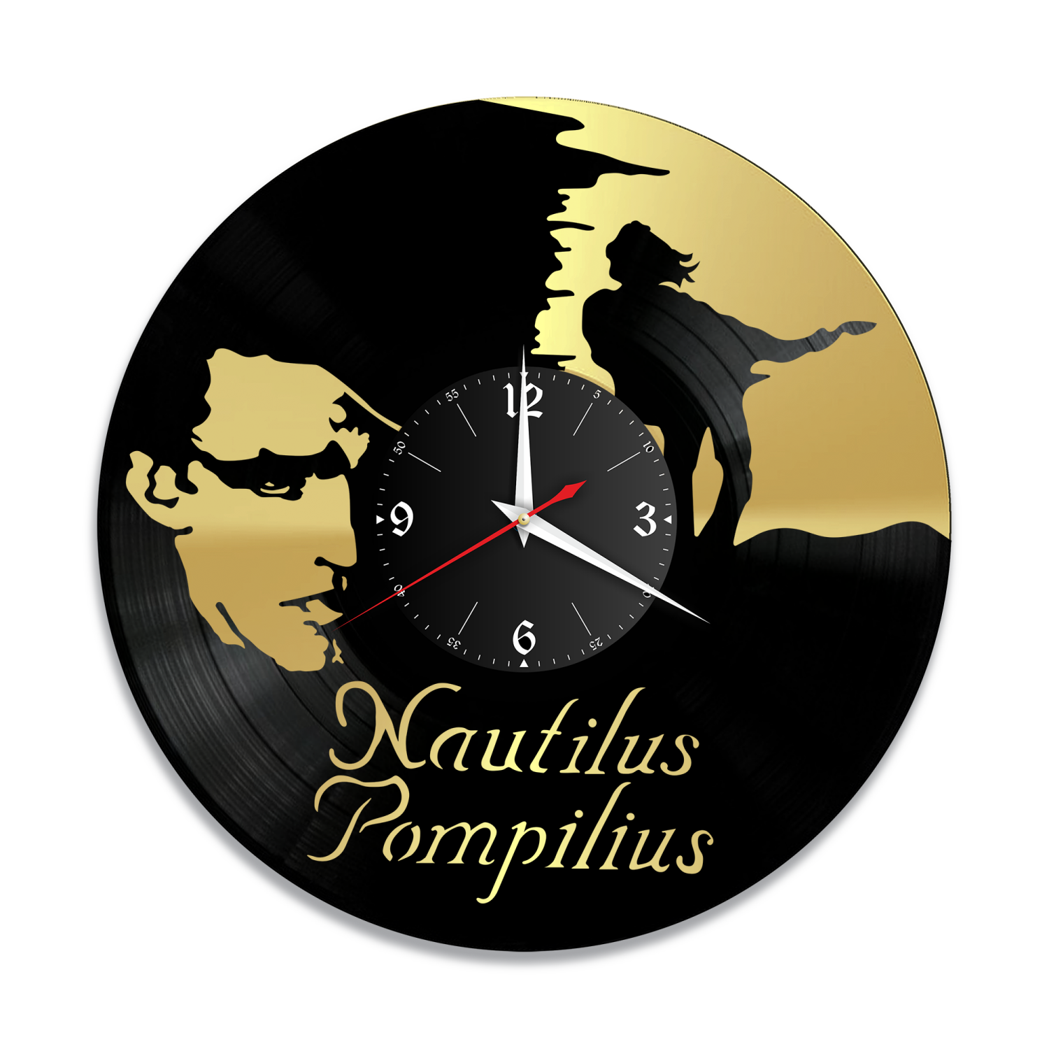 Часы настенные "Наутилус Помпилиус, золото" из винила, №1 VW-10057-1