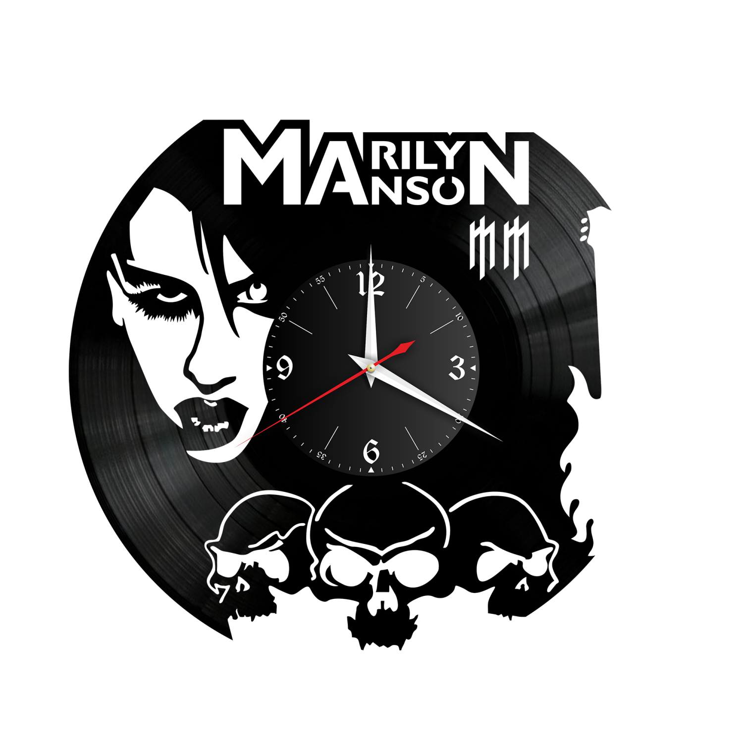 Часы настенные "группа Marilyn Manson" из винила, №1 VW-10116
