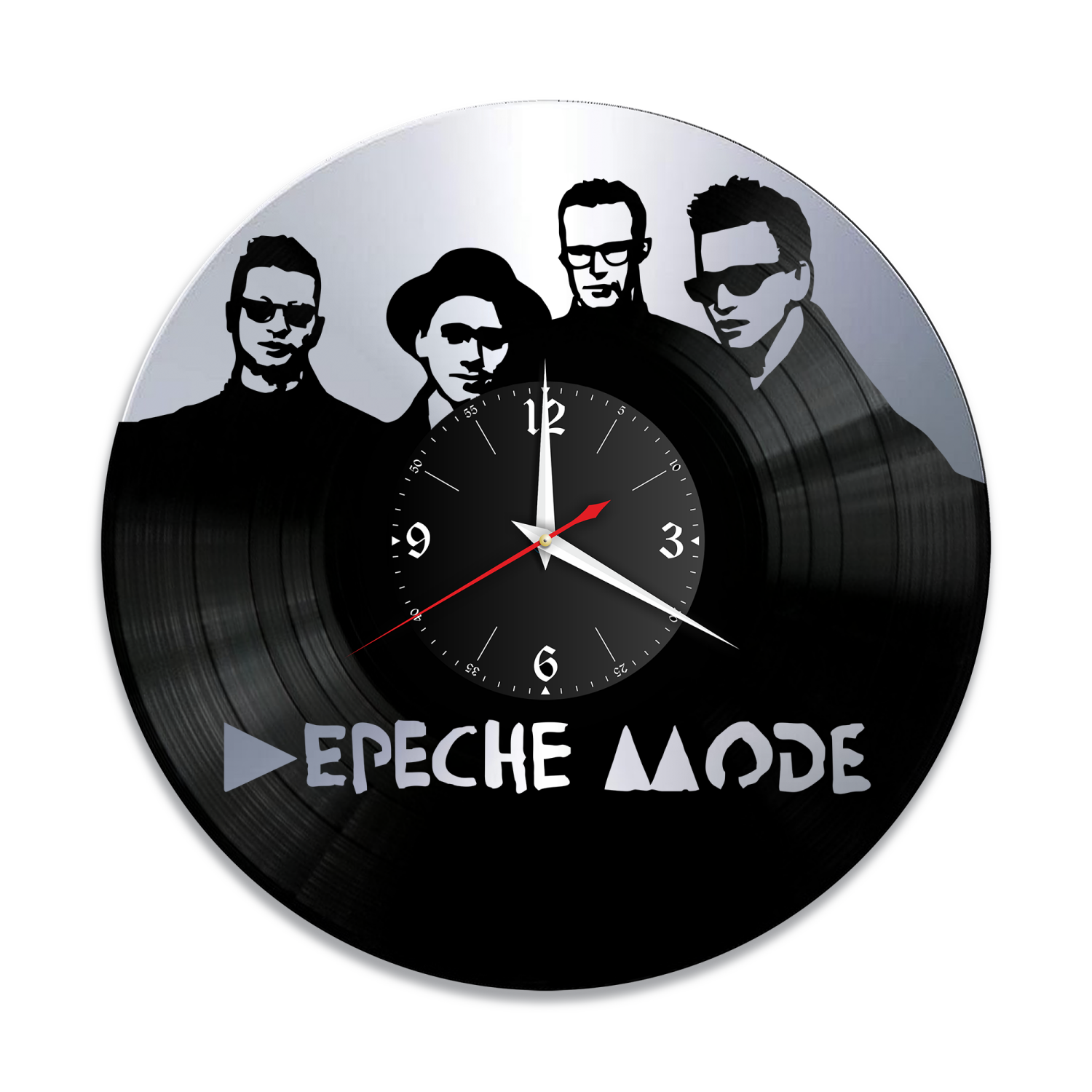 Часы настенные "группа Depeche Mode, серебро" из винила, №4 VW-10094-2