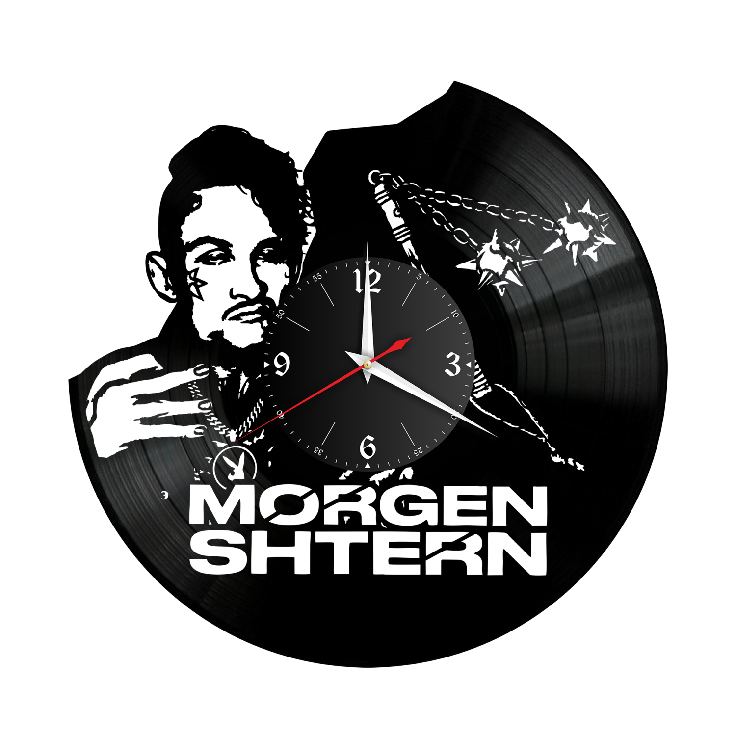 Часы настенные "Моргенштерн (Morgenshtern)" из винила, №1 VW-10881