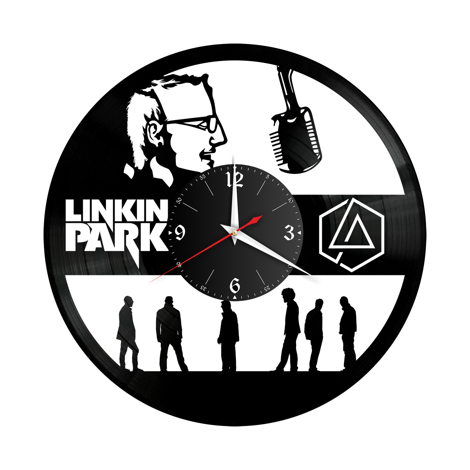 Часы настенные "группа Linkin Park" из винила, №2 VW-10110