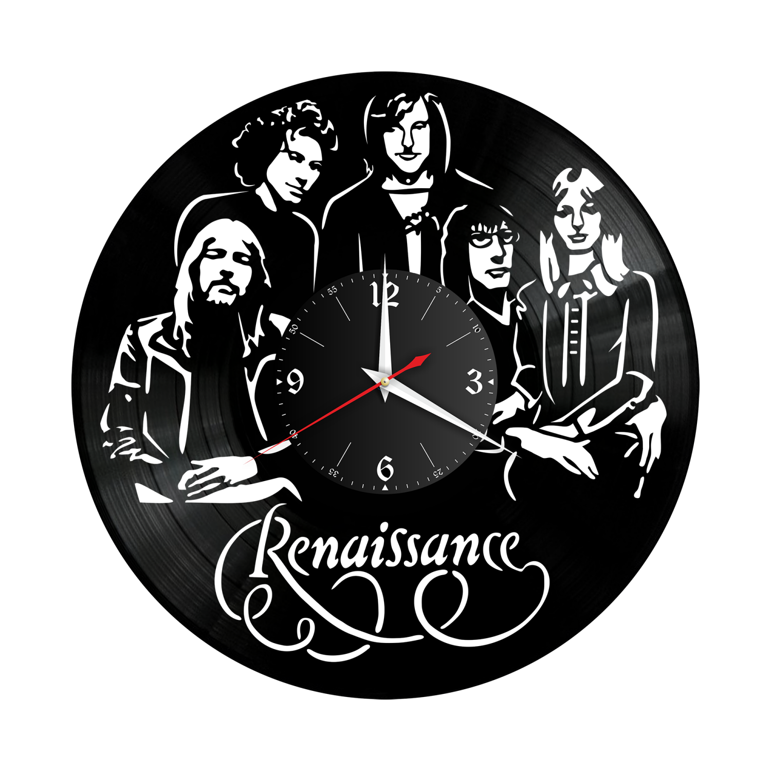 Часы настенные "группа Renaissance" из винила, №1 VW-10152