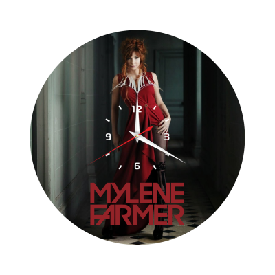 Часы настенные "Mylene Farmer (Милен Фармер)" из винила, №1, с принтом