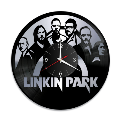 Часы настенные "группа Linkin Park, серебро" из винила, №4