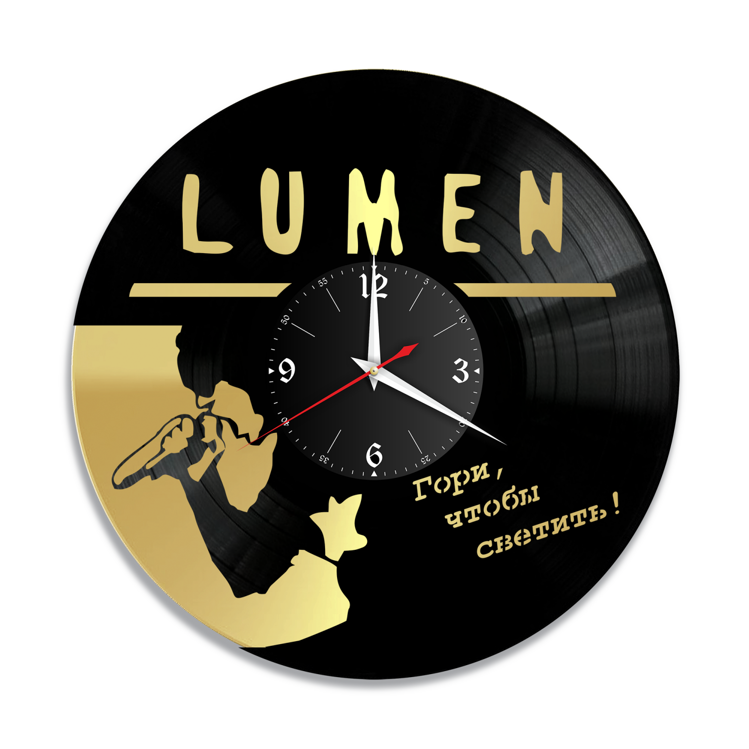 Часы настенные "группа Lumen, золото" из винила, №1 VW-10004-1