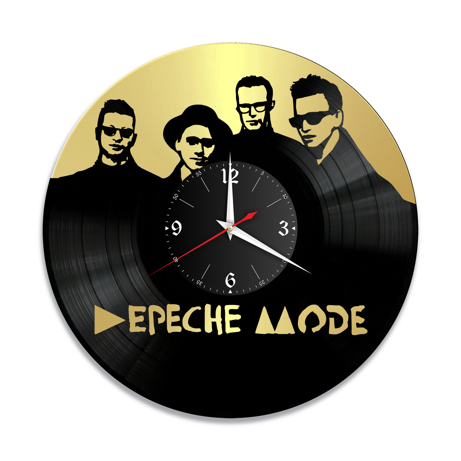 Часы настенные "группа Depeche Mode, золото" из винила, №4 VW-10094-1
