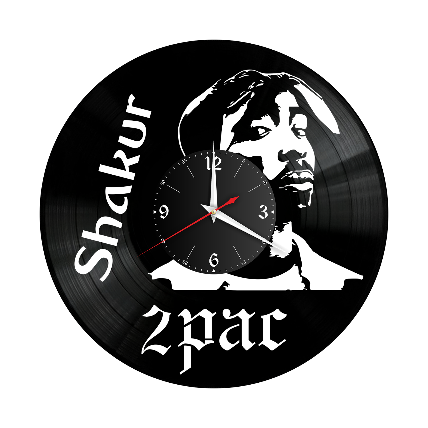 Часы настенные "2pac" из винила, №R2 VW-12094