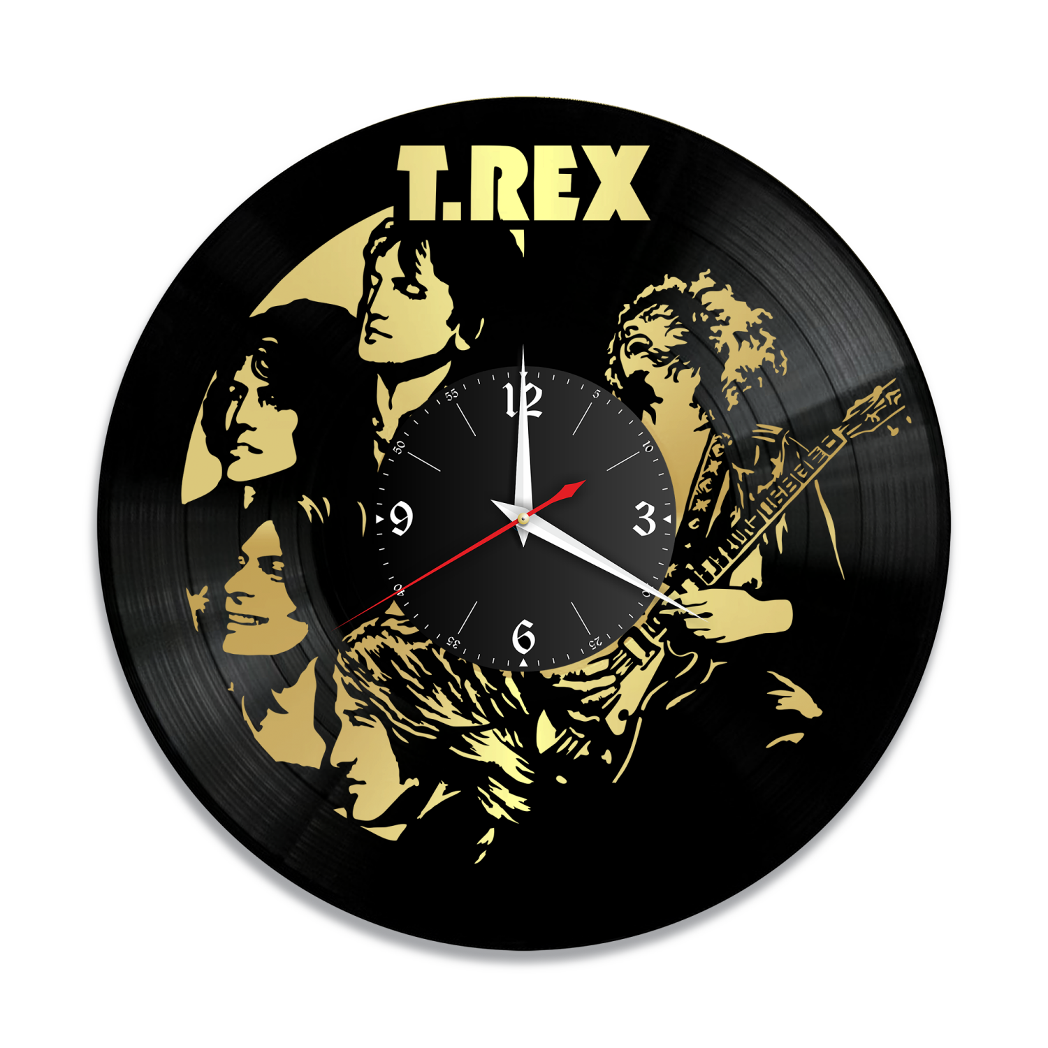 Часы настенные "группа T.Rex, золото" из винила, №1 VW-10834-1