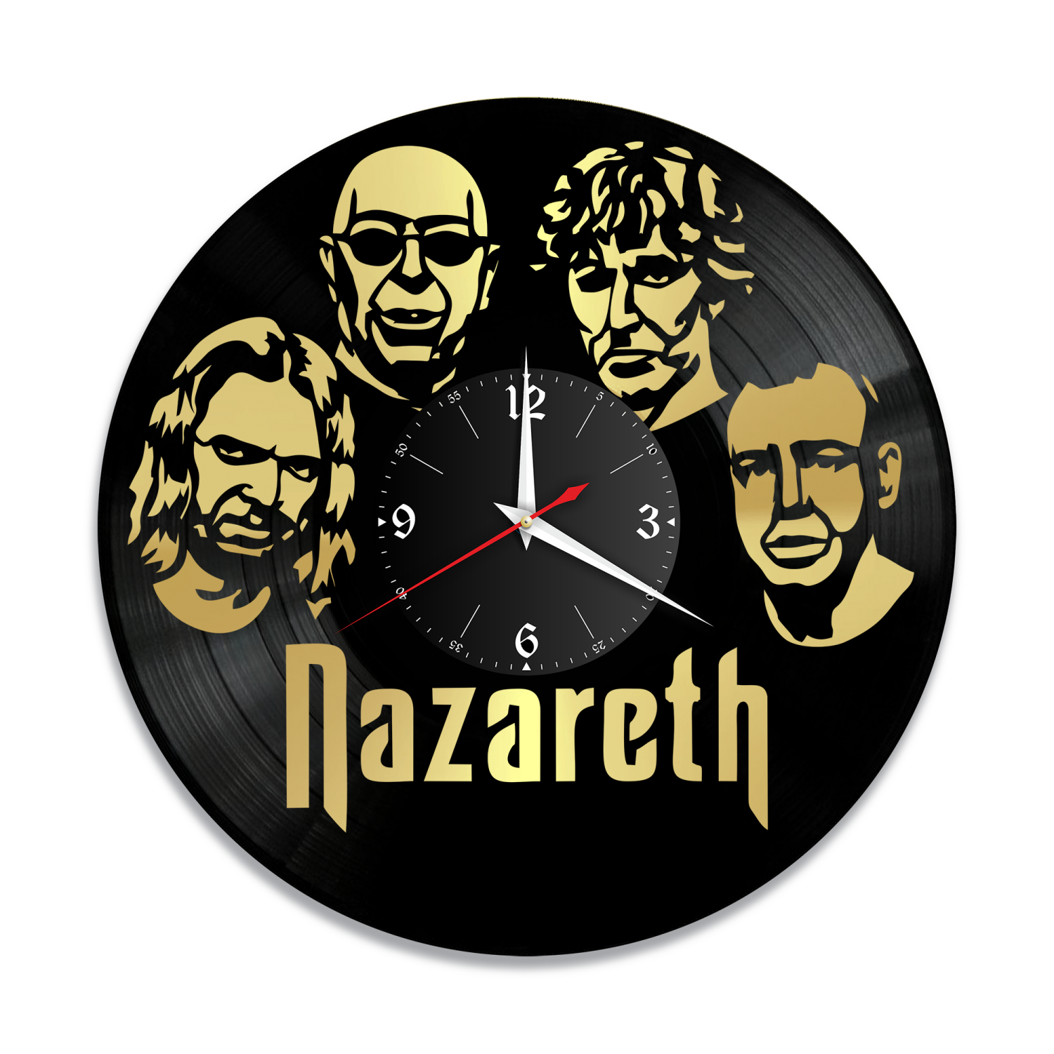 Часы настенные "группа Nazareth, золото" из винила, №1 VW-10124-1