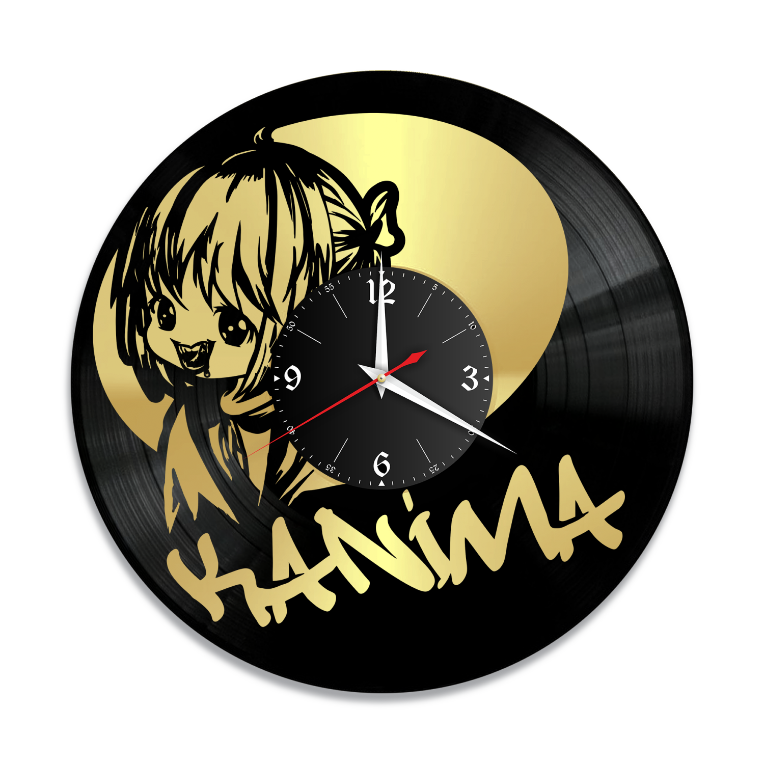 Часы настенные "Kanima, золото" из винила, №1 VW-12097-1