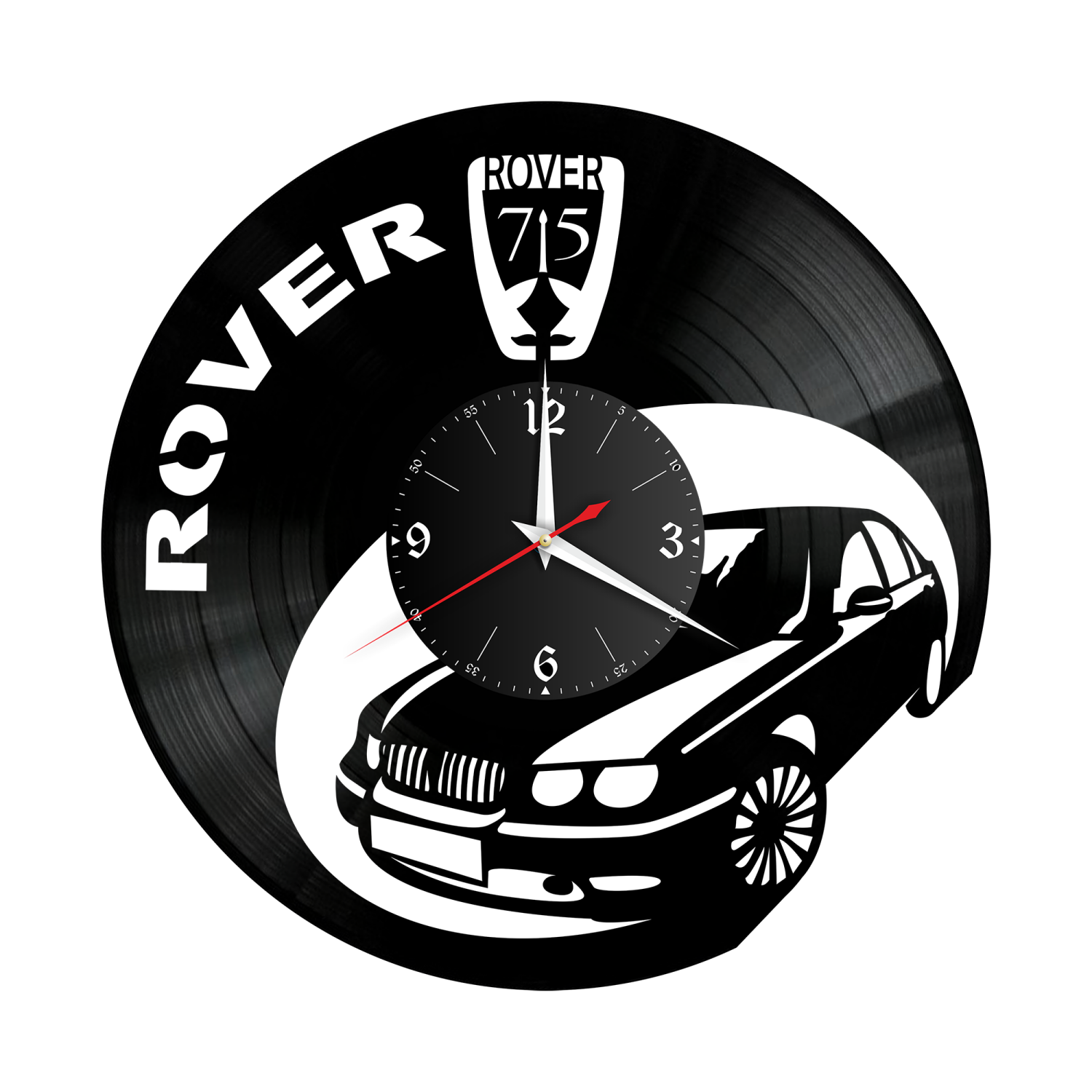 Часы настенные "Rover 75" из винила, №1 VW-10829 Часы настенные "Rover 75" из винила, №1 VW-10829