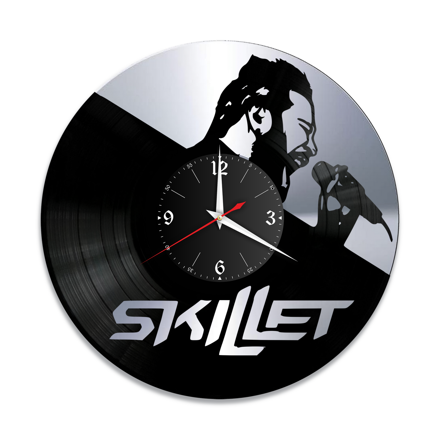 Часы настенные "группа Skillet, серебро" из винила, №1 VW-10160-2