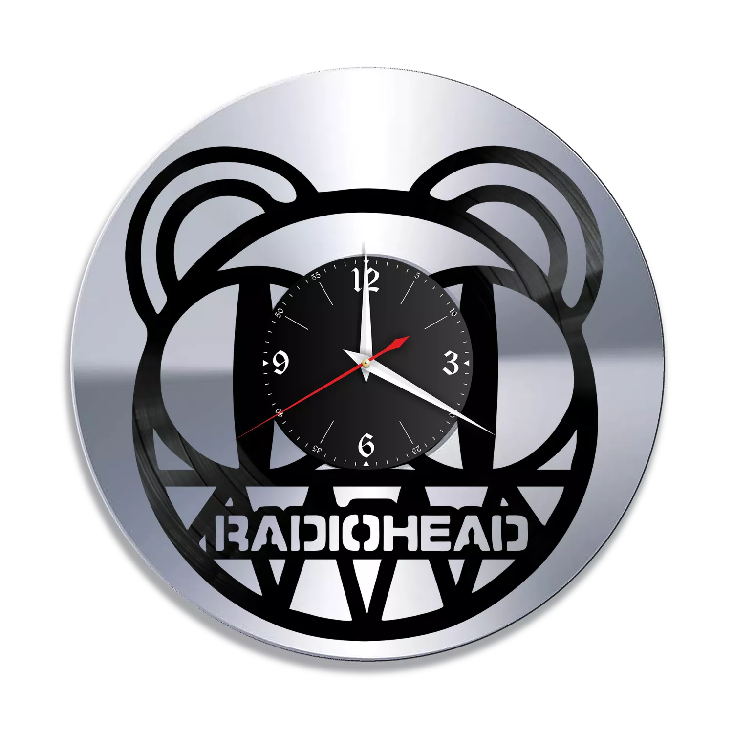 Часы настенные "группа Radiohead, серебро" из винила, №2 VW-10144-2