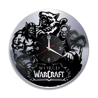 Часы настенные "Warcraft, серебро" из винила, №1