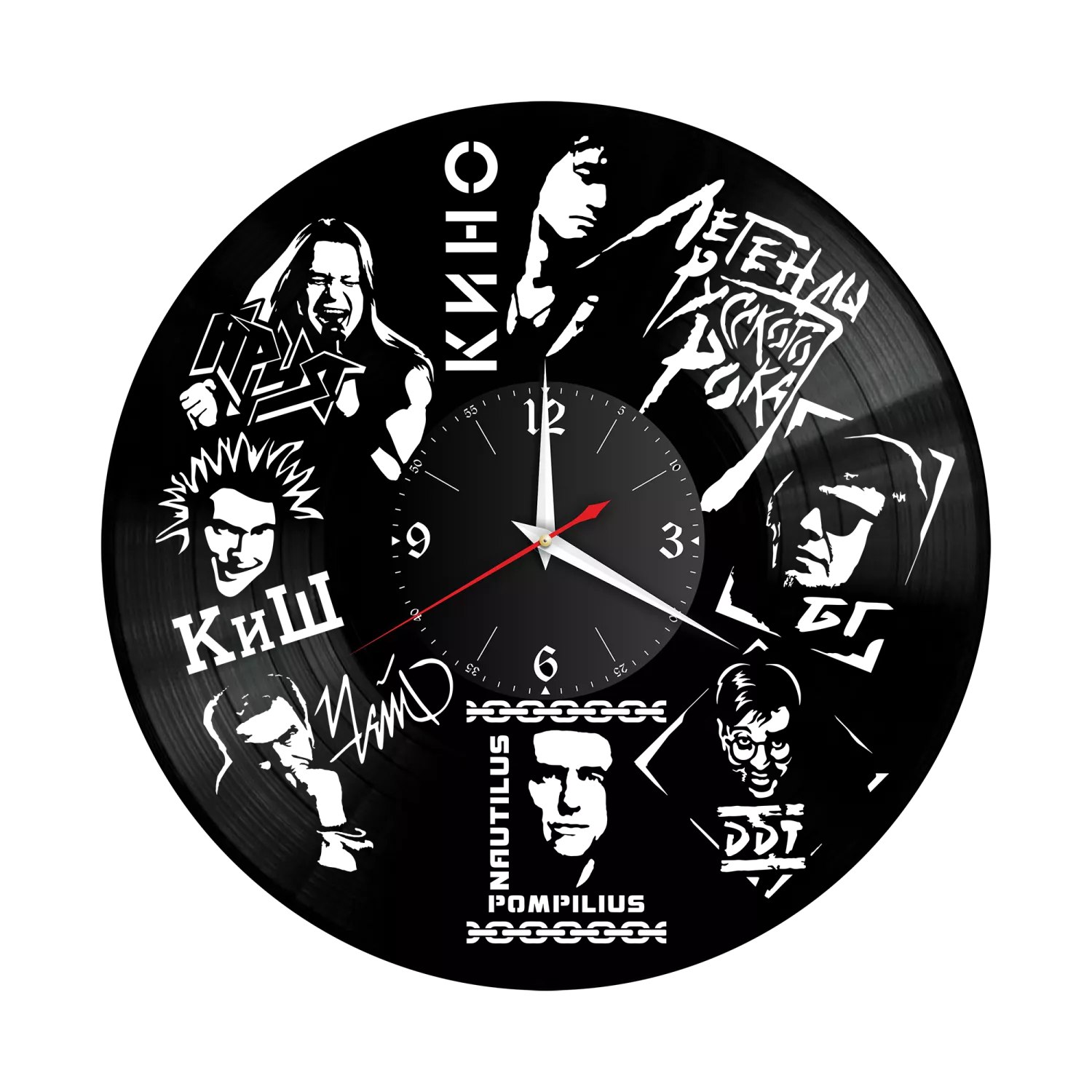Часы настенные "Легенды Русского Рока" из винила, №3 VW-12036