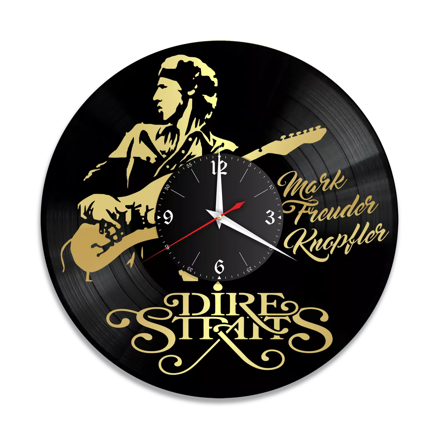 Часы настенные "группа Dire Straits, золото" из винила, №2 VW-10812-1