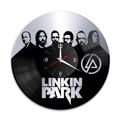 Часы настенные "группа Linkin Park, серебро" из винила, №3