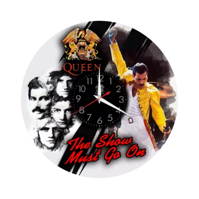 Часы настенные "группа Queen" из винила, №1, с принтом