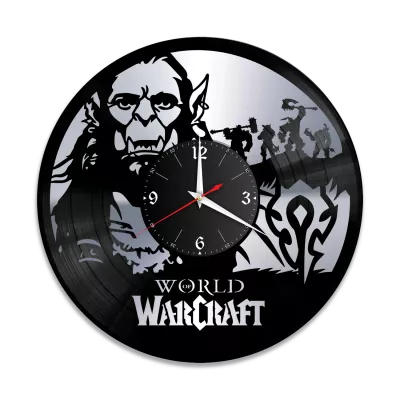 Часы настенные "Warcraft, серебро" из винила, №2