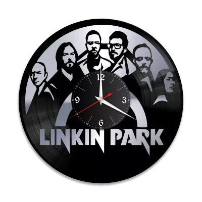 Часы настенные "группа Linkin Park, серебро" из винила, №4