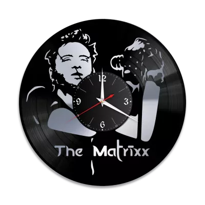 Часы настенные "группа The Matrixx, серебро" из винила, №1