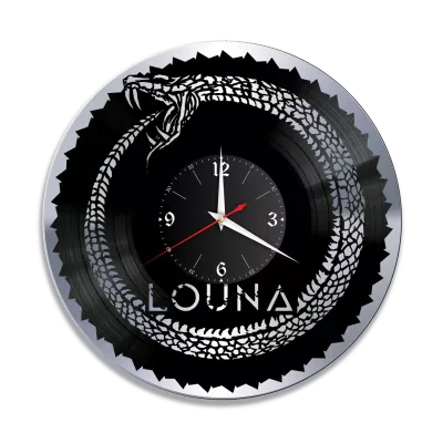 Часы настенные "группа Louna, серебро" из винила, №2